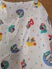 Vintage Dundee Disney Baby Mickey Friends ABC's Alphabet Baby Crib Sheet