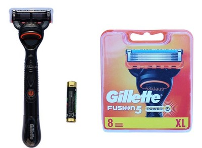 8 Gillette Fusion5 Power Rasierklingen in OVP+ Fusion Power Rasierer = 9 Klingen