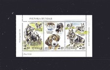 SWEDEN #1765 1989 SWEDISH KENNEL CLUB CENTENARY MINT VF NH O.G B/P 3 (ma)