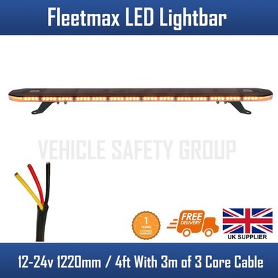 LED Bernstein Leuchtfeuer Lichtleiste Strobe Erholung Warnung 120cm 1200mm 1,2m 48'' 12V 24V