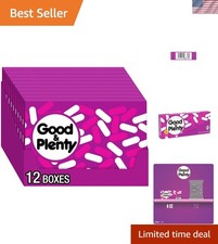 Delicious Pink Licorice Candy - Bulk Pack of 12 Fat-Free 6 oz Boxes for Parties