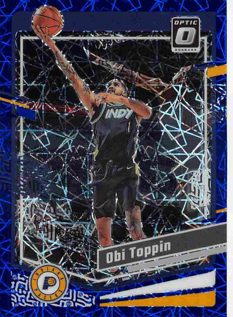 2023-24 Donruss Optic #17 Obi Toppin Blue Velocity