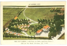 Red Top Cabins Quebec City PQ postcard 1952