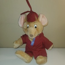 DISNEY VINTAGE BASIL PLUSH 15" 1986 CALTOY GREAT MOUSE DETECTIVE A3