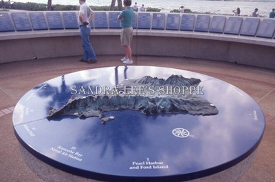 1990s Slide Relief Map East Arizona Memorial Visitors Center Hawaii #12068
