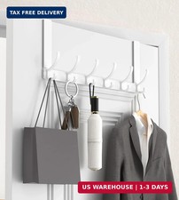Over The Door Hooks Hanger with 7 inches Extended Arms, Fits 1 3/8" Do
