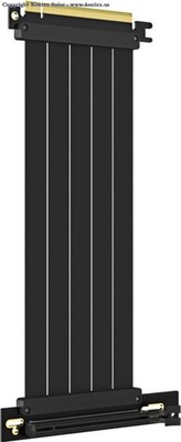 GLOTRENDS 250mm PCIe 4.0 X16 Riser Cable (0- 90 Degree), 200mm, Black