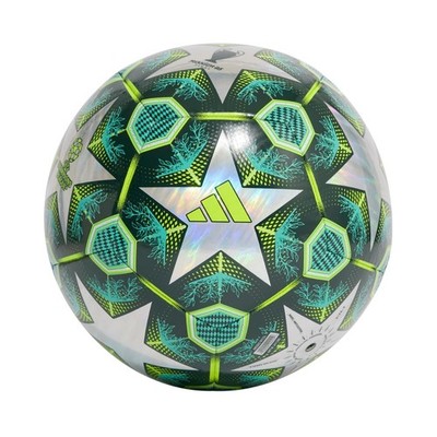adidas UCL Training 24/25 Knockout Foil Fußball Trainingsball Grün Silber JH1280