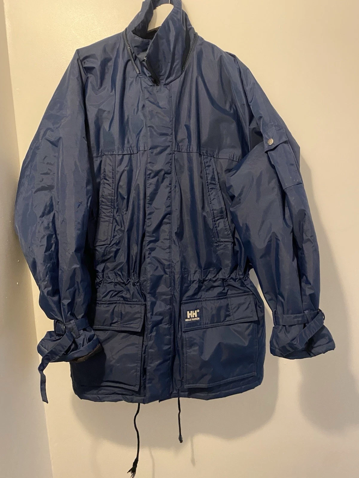 Vintage Helly Hansen Ski Winter Jacket Men’s Size L Blue Snow Jacket Yatching