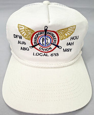 Vintage DFW Local 513 Transport Workers Union Rope Snapback Hat USA Made