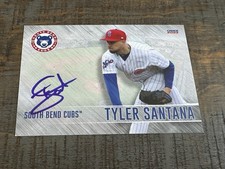 2023 South Bend Cubs Tyler Santana Autograph Signed Team Card Cubs Auto