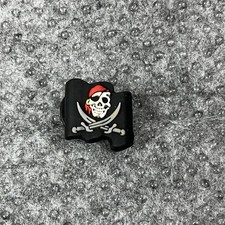 PIRATES OF THE CARIBBEAN JIBBITZ Skull  Cross Bones Flag SHOE CHARMS