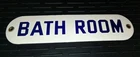 ORIGINAL 1940's RARE BATHROOM PORCELAIN SIGN VINTAGE ANTIQUE GAS STATION OIL