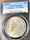 1878-S Morgan Dollar PCGS AU Details Nice White Easily Best Price on Ebay* CHRC