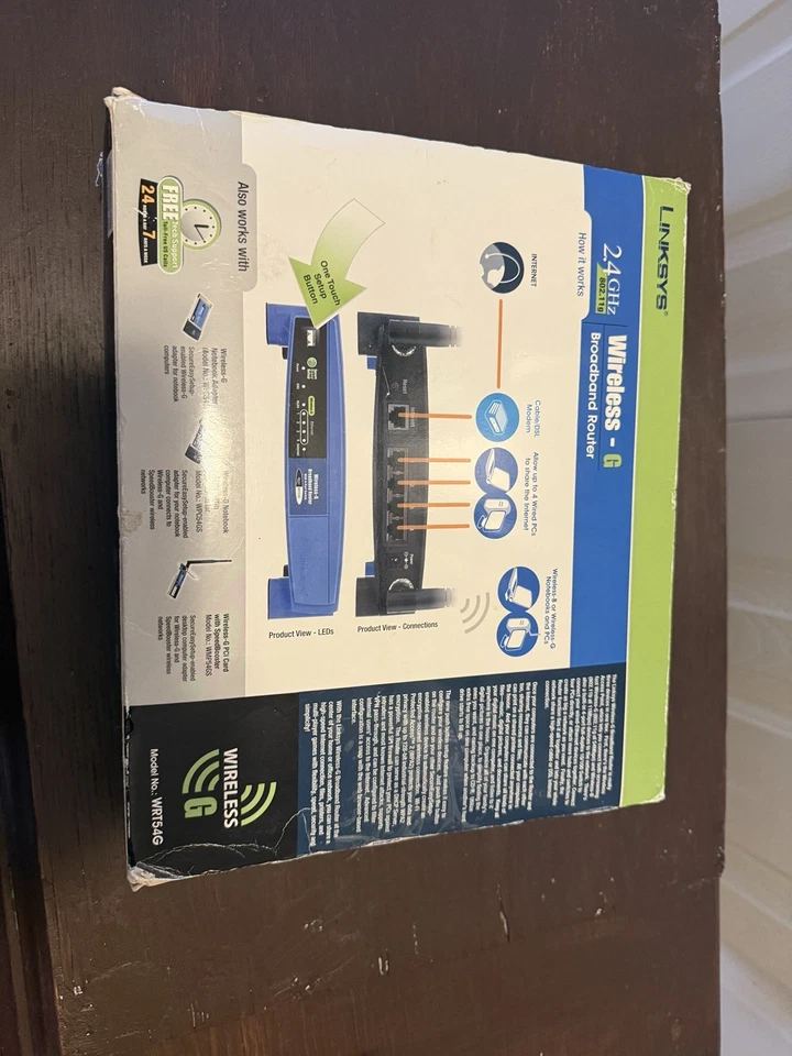 Linksys WRT54G 2.4GHz 802.11g Wireless G Router Speed Booster - Image 3 of 4