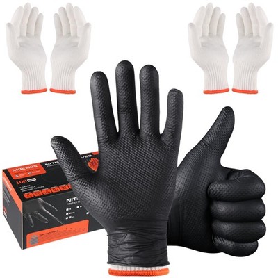 BBQ Gloves Disposable-Heat Resistant Cooking & Grilling Gloves Set (100 Black...