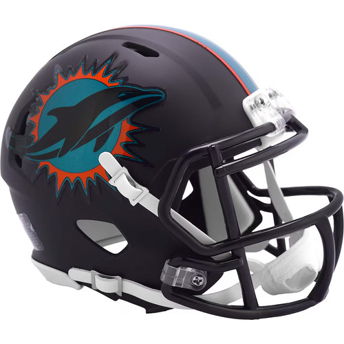 [BIG SALE] Miami Dolphins Riddell Rivalry Mini Helmet Alternate NFL Fan Display