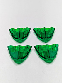 LEGO 1990s Space Police Trans Green Brick Facet Lot of 4 - 2463 6984 6897 6957