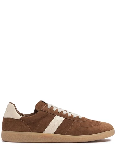 TOM FORD Archer $990 Tobacco Amber  Suede Low Top Sneakers New
