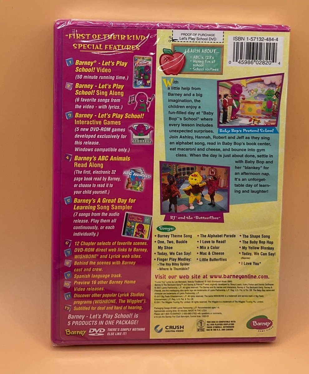 Barney - Lets Play School (DVD, 1999, Classic Collection) for sale