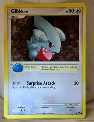 Pokemon Gible 7/17 POP Series 6 Holo English 2007 - LP