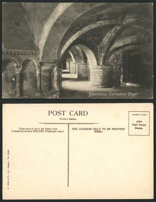 GLOUCESTER CATHEDRAL CRYPT Gloucestershire alte Postkarte Frith's Serie Nr. 28999