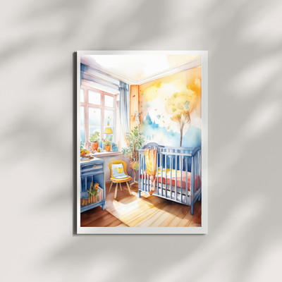 Boho Kinderzimmer Kunstdruck, moderne Wanddeko für Baby & Kinder, neutrale Farben