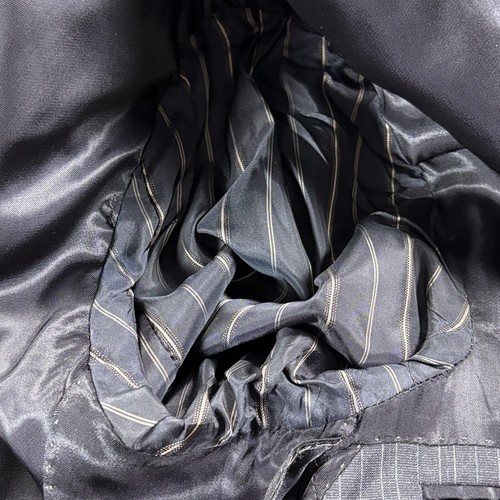 Blazer John Varvatos EE. UU. Talla 36R Gris Blanco Rayas Lana 120s Chaqueta Sullivan - Imagen 14 de 17