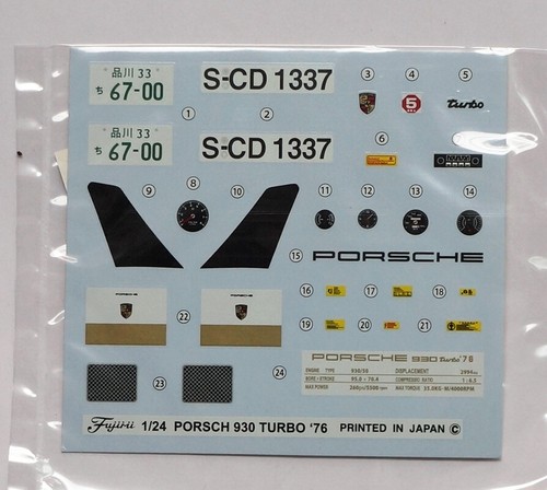 FUJIMI 1/24 Porsche 930 Turbo '76 sports car series RS-118 model kit - Picture 8 of 12