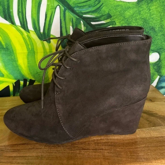 Scarpe Oxford Clarks Artisan 10M grigio scuro marrone rosa rugiada stringate zeppa autunnale