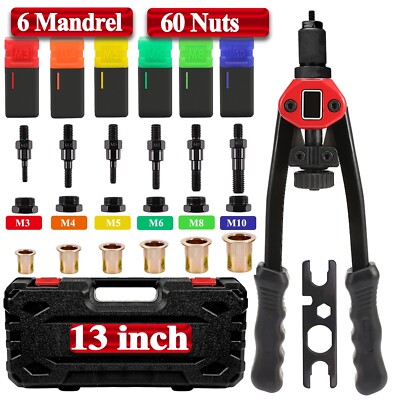 IMeshbean 830PC SAE Rivet Nut Kit – Carbon Steel, For Rivnut Tool & Thread Setting Nutsert Gun