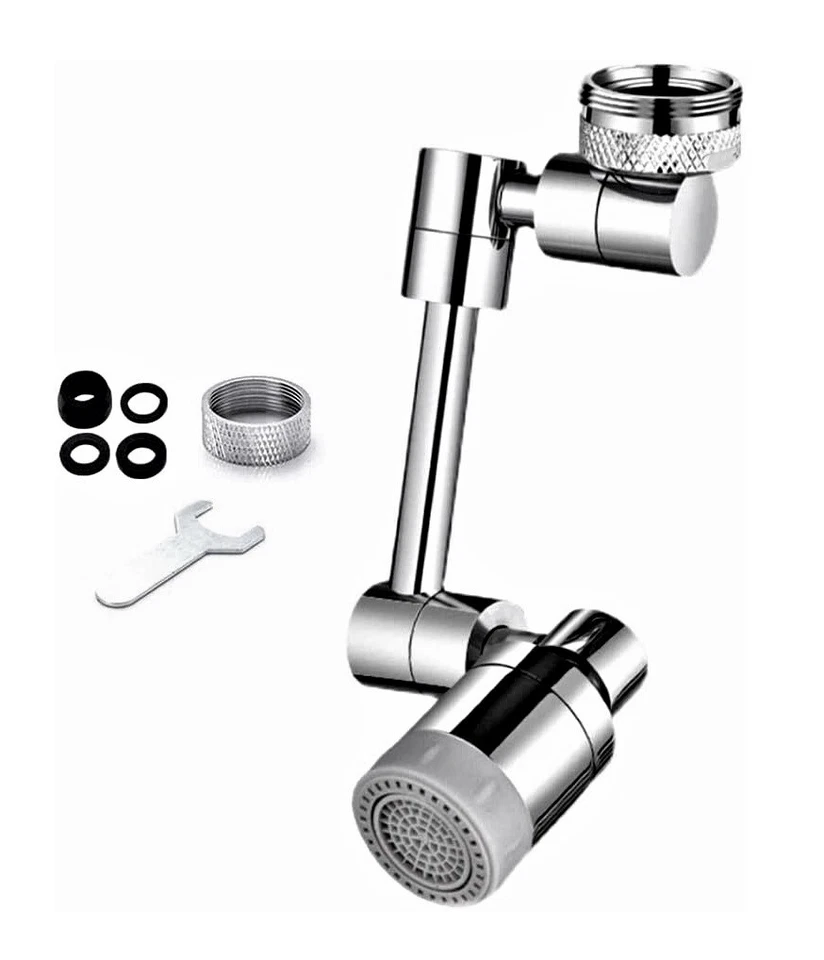 Rubinetto Universale Snodabile Con Filtro Rotante 1080 Gradi E Getto A Spruzzo