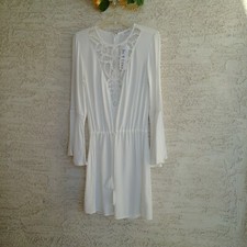 NWT WYLDR London LA PERFECT  WHITE LACE DRESS   Cinch Waist MSRP $89.00