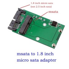 Mini PCIe PCI-e MSATA SSD To 1.8" Micro SATA Adapter Converter Card PCBA