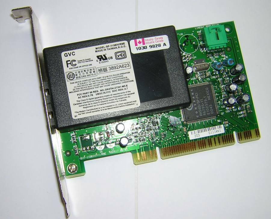 GVC Internal PCI 56k V.90 Win Modem Data/Fax SF-1156IV