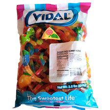 Caramelo bocadillo diabético a granel Sugar Free Gummy Worms Zero Sugar 2,2 libras 1 KG VIDAL
