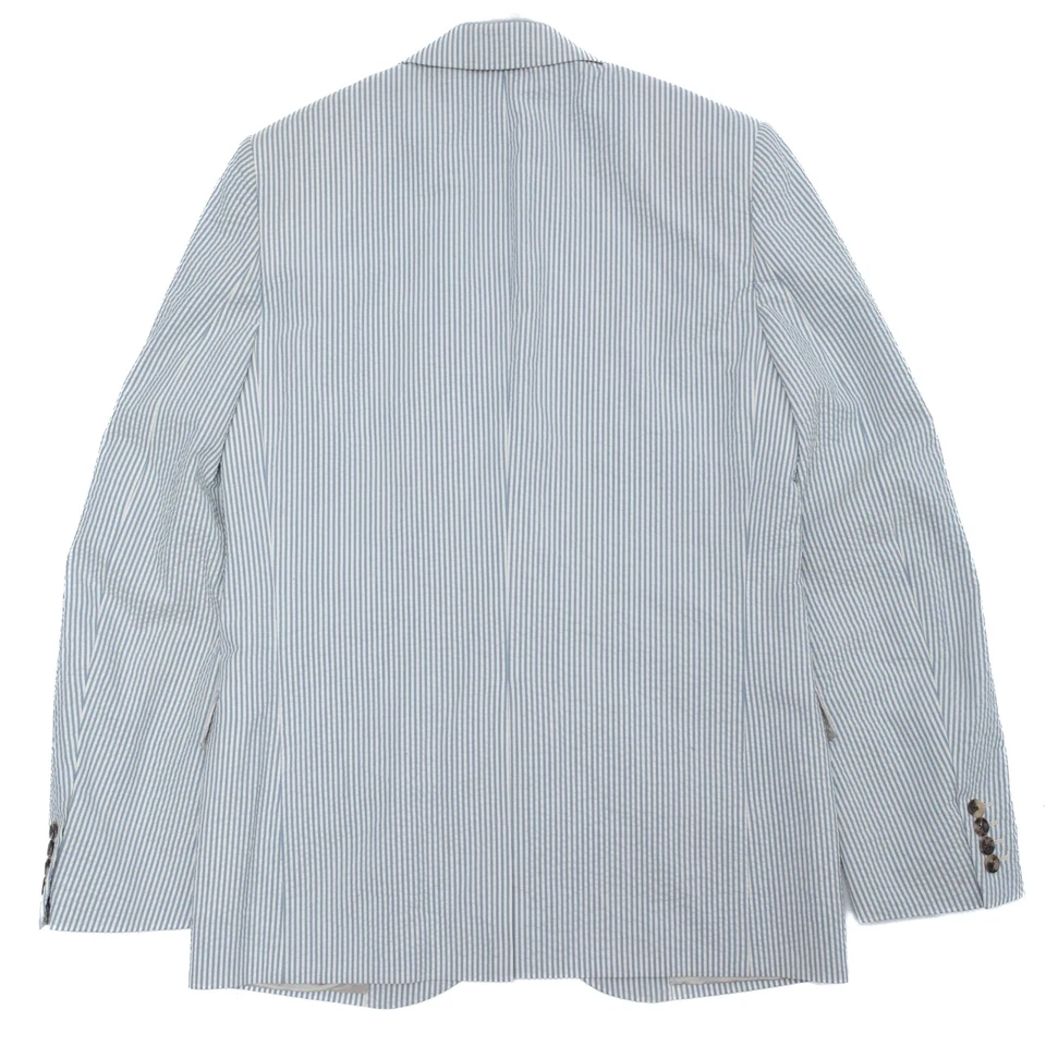 MARC JACOBS 1.2k$ Light Blue Striped Cotton Blazer Size: M - Image 4 of 4