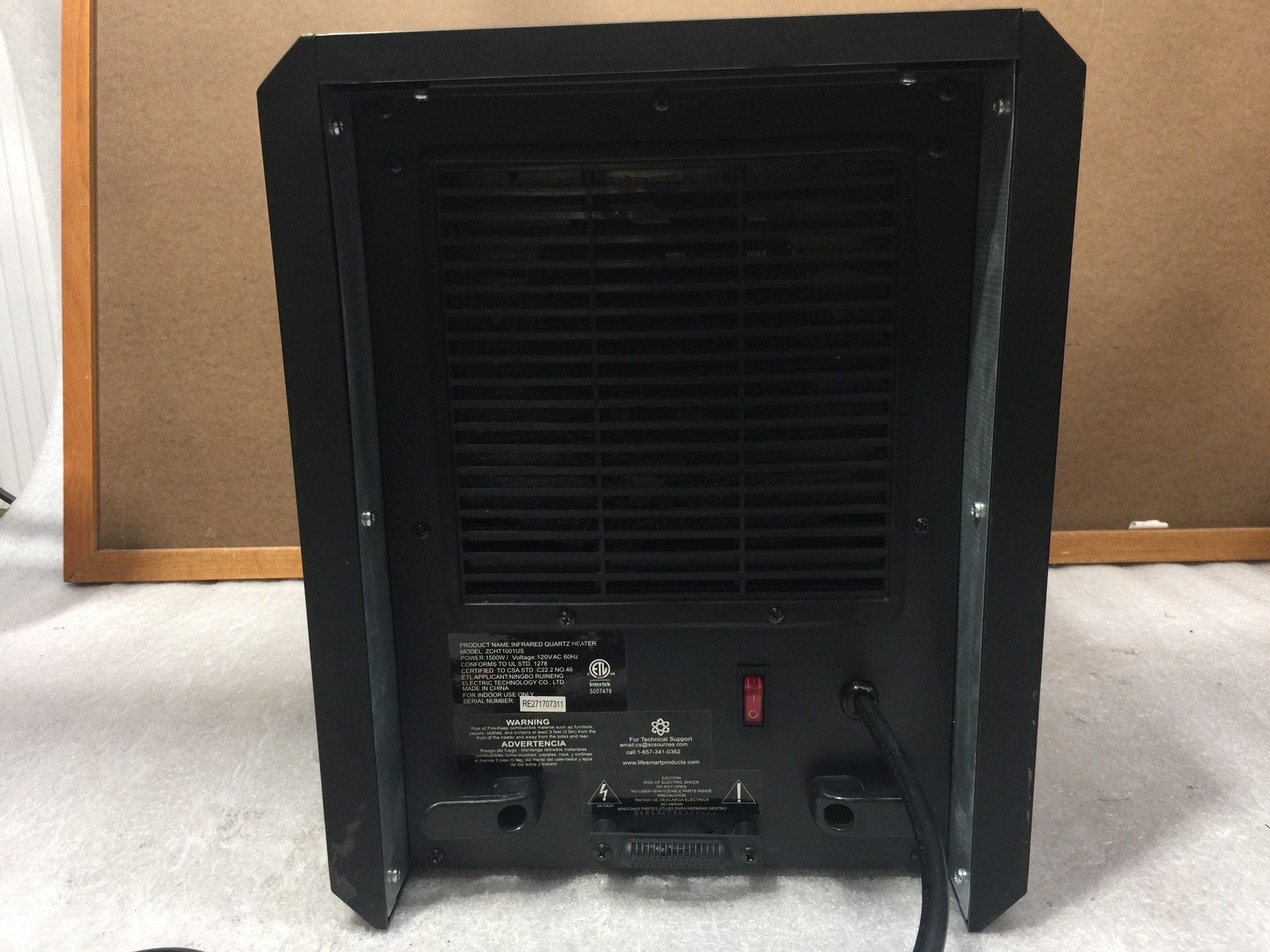 Lifesmart Digital Infrared Quartz Black Wireless Control Room Heater  ZCHT1001US | eBay