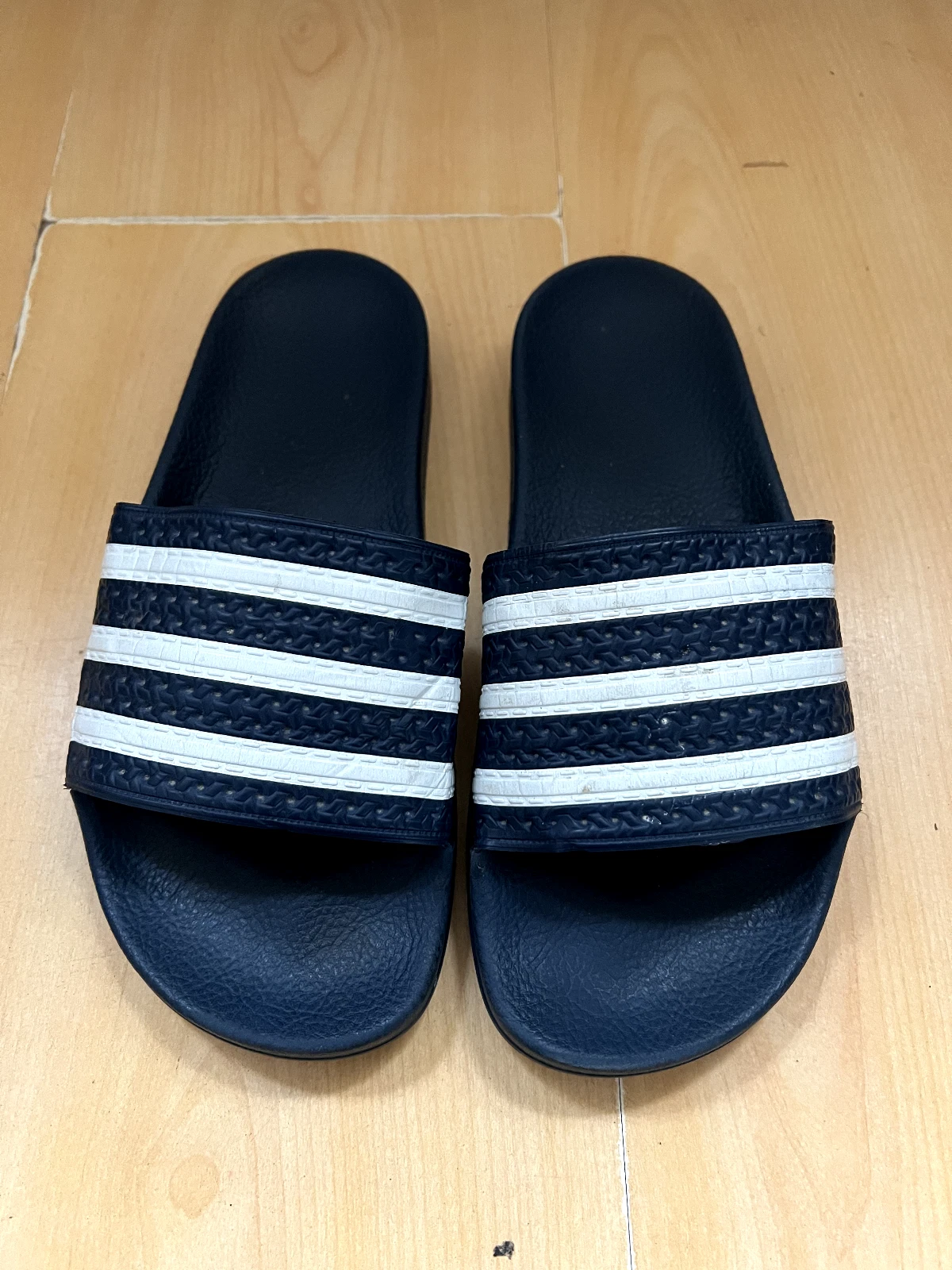 ADIDAS SLIDERS ADILETTE ORIGINALI UNISEX BLU NAVY E BIANCO TAGLIA 6