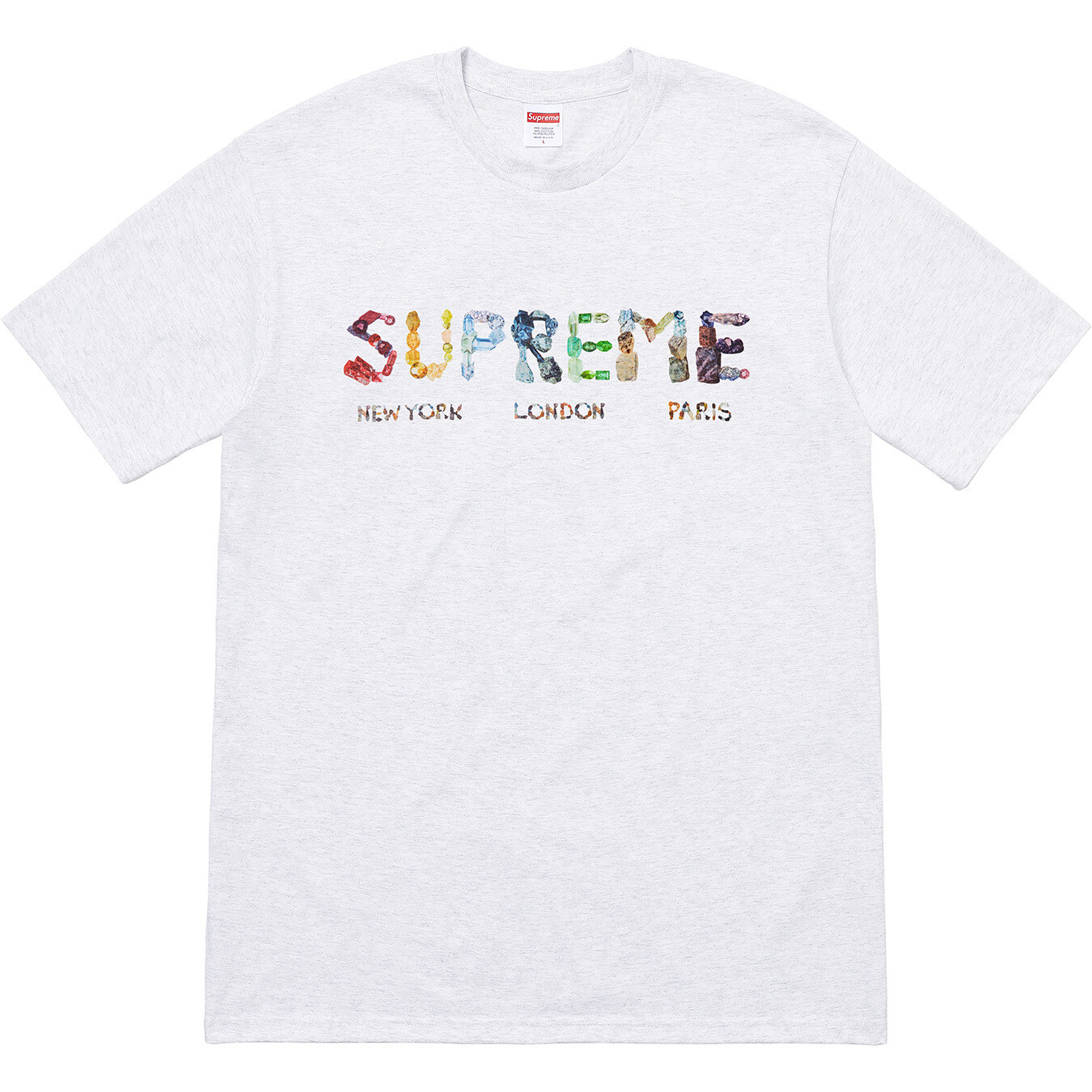 Футболка Supreme Rocks Пепельно-сераяЧернаяОранжеваяКраснаябелая SS18 SS18T49 Для мужчин размер M-XL 23890₽