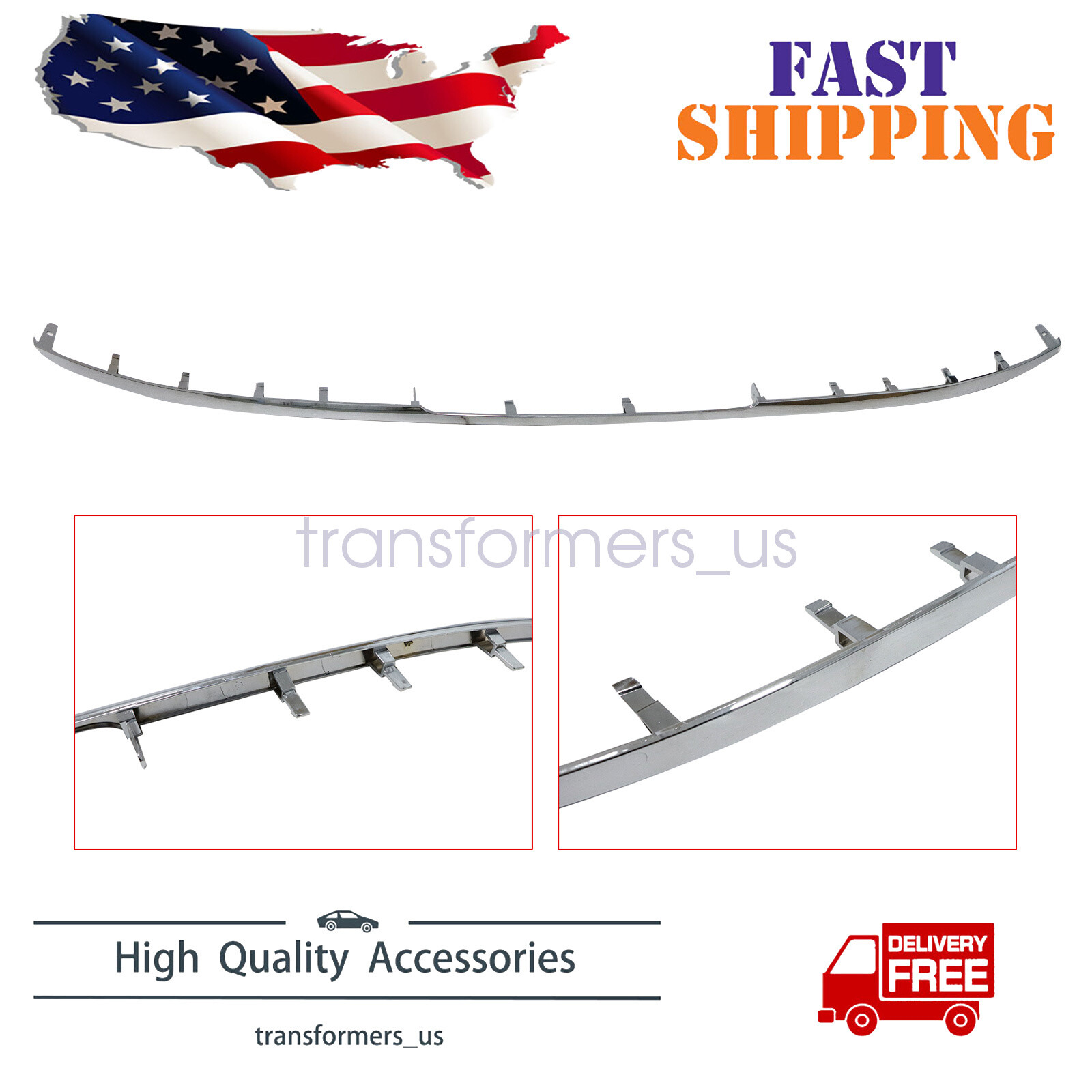 New Bumper Trim Chrome 84371054 For Chevrolet Suburban Tahoe GMC Yukon 2021-2023