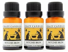 3 Witches Brew 1/2oz Premium Grade Scented Fragrance Oil Crazy Candles