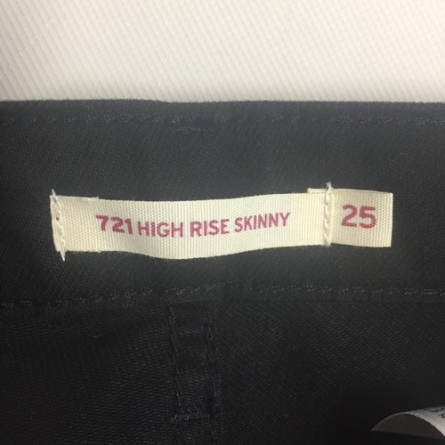 Levis 721 Womens High Rise Skinny Jeans Black Size 25 - Picture 2 of 6