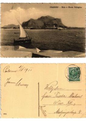 CPA AK Palermo Molo e Monte Pellegrino ITALIEN (591677)