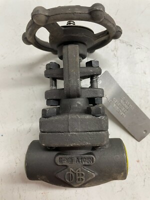OMB 810 Gate Valve 3/4'' Class 800 THD x SW A105N Forged Steel Trim #8 Wheel Op.