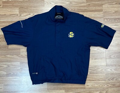 Sun Mountain STORMTIGHT waterproof mens large 1/2 Jacket - SDSU Jack Rabbits