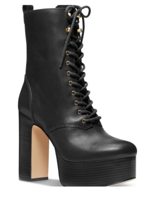 Woman's Boots MICHAEL Michael Kors Natasha Lace-Up Bootie Size 7      