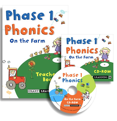 Phase 1 Phonics - Auf dem Bauernhof - CD & Lehrer Ressourcenbuch - Top Zustand