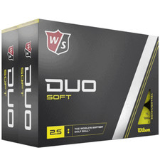 WILSON STAFF 2026 DUO SOFT 2.5 GOLF BALLS / YELLOW / DOUBLE DOZEN 24 BALL PACK