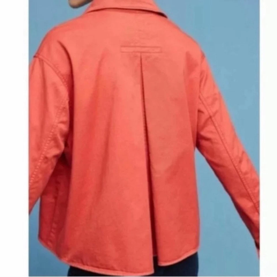 Jaqueta Swing Chino by Anthropologie Coral Feminina Média - Imagem 2 de 4